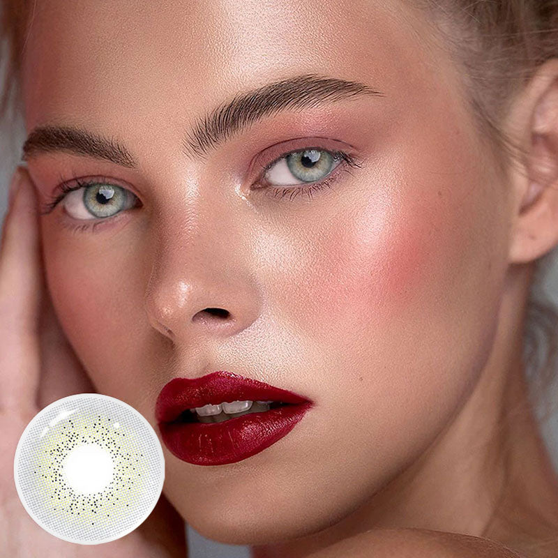 Unibling Ocean Cyan-Grey Colored Contacts (Yearly)-unibling