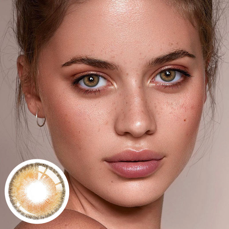 Unibling Firework Brown Colored Contacts (Yearly)-unibling
