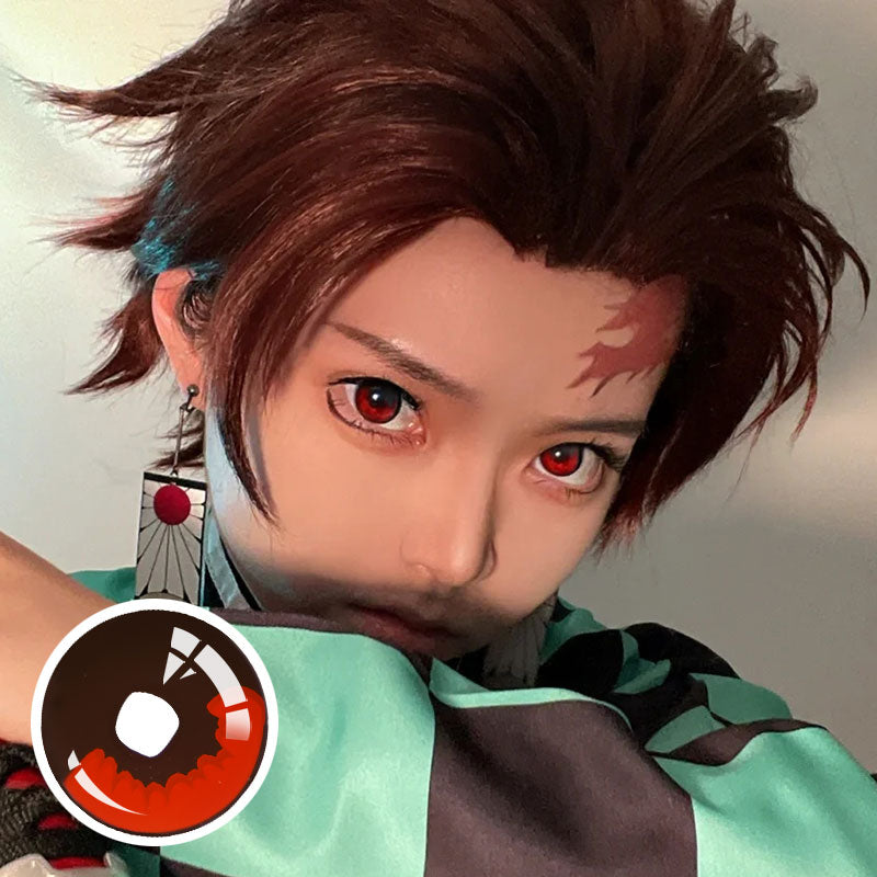 Unibling Demon Slayer Tanjiro Kamado- Black Colored Contacts-unibling