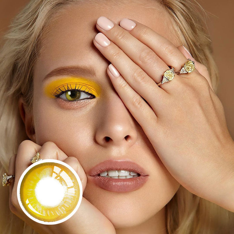 Yellow Colored Contacts - Make Your Look More Appealing – unibling