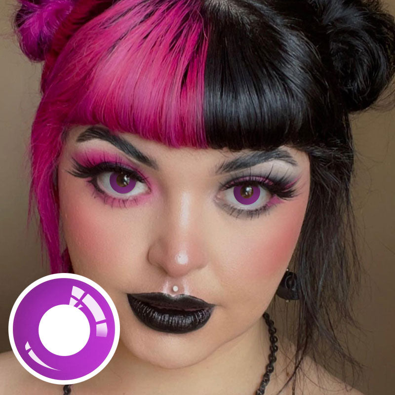 Unibling Grey Violet Block Colored Contacts-unibling