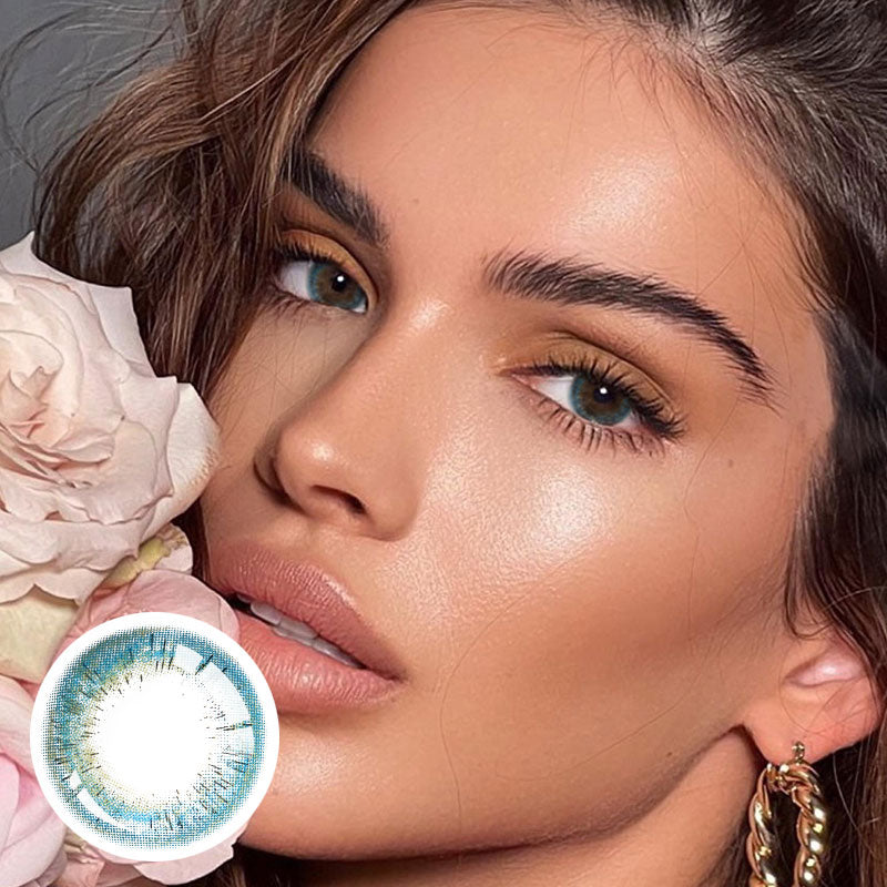 Unibling Single Malt Blue Colored Contacts (Yearly)-unibling