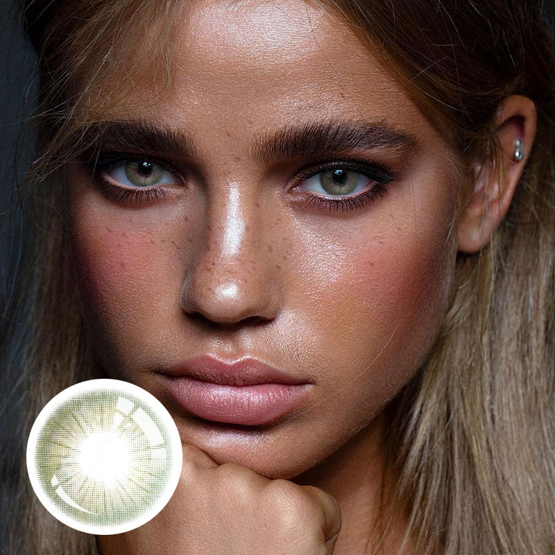 Unibling Rome Time Green Colored Contacts (Yearly)-unibling