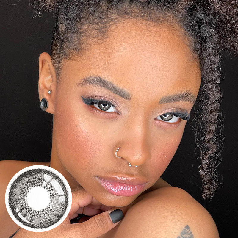 Unibling Marble Black Colored Contacts (Yearly)-unibling