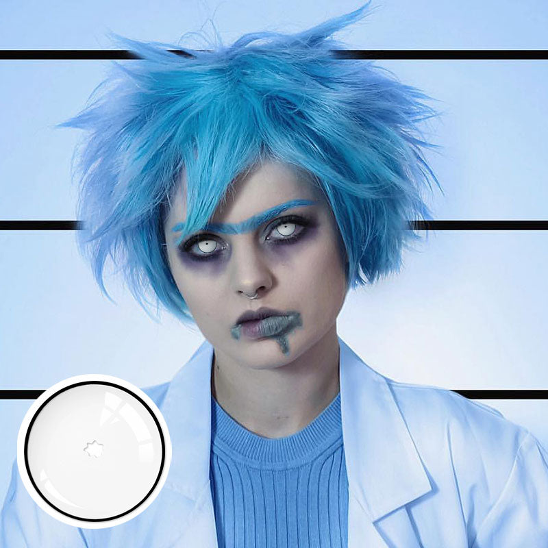 Unibling Rick & Morty Crazy Eyes White Cosplay Contact Lenses (Yearly)-unibling