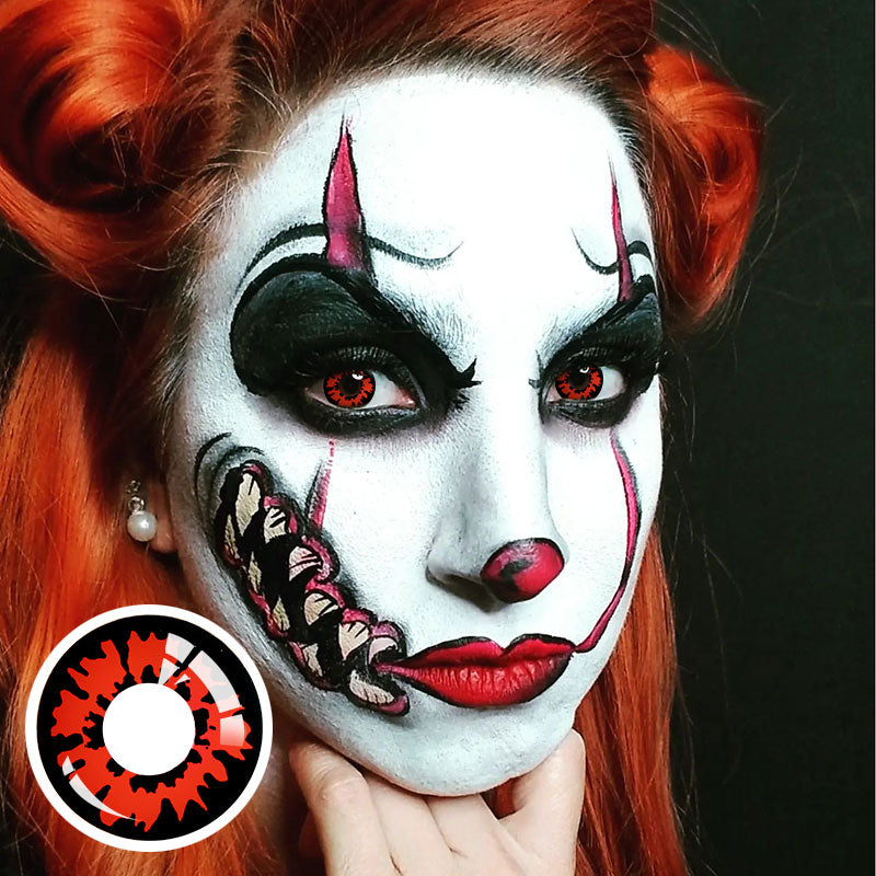 Unibling Devil Red Colored Contacts (Yearly)-unibling