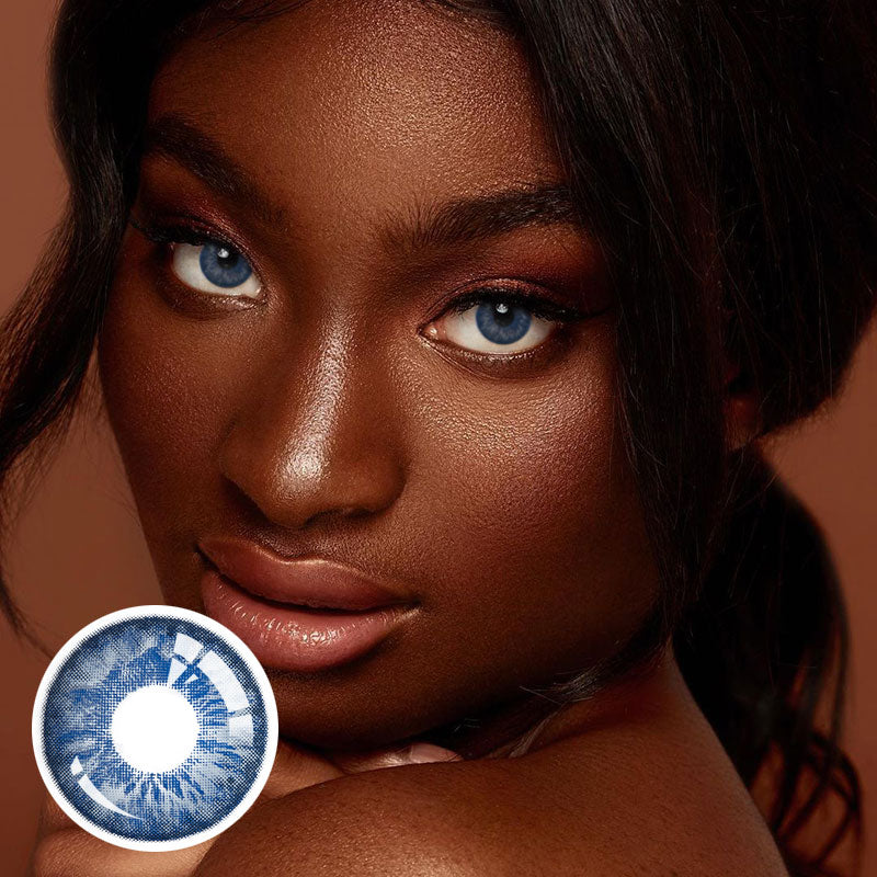 Marble Blue Colored Contacts Elegant MarblePatterned Lenses
