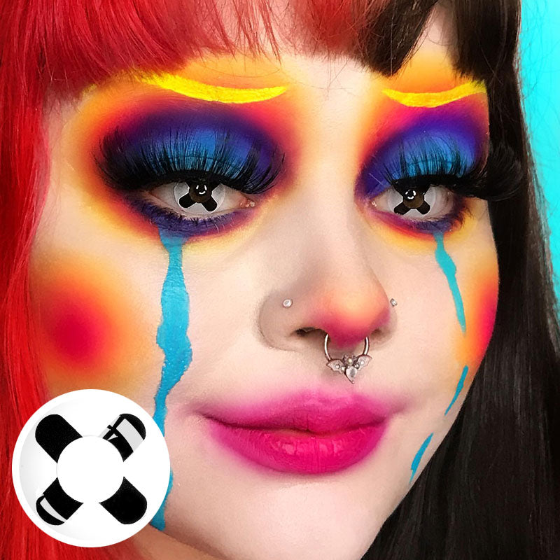 Unibling Black Cross Colored Contacts-unibling