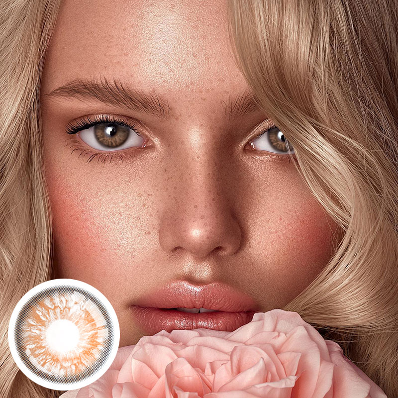 Unibling Flirting Brown Colored Contacts (Yearly)