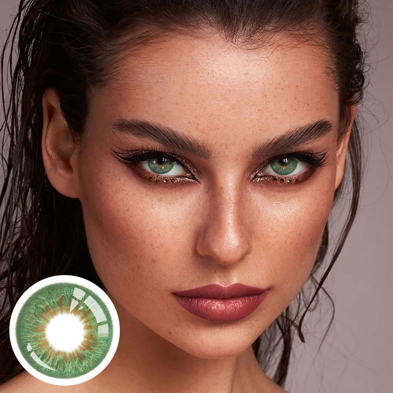 Unibling Green Snake Colored Contacts (Yearly)