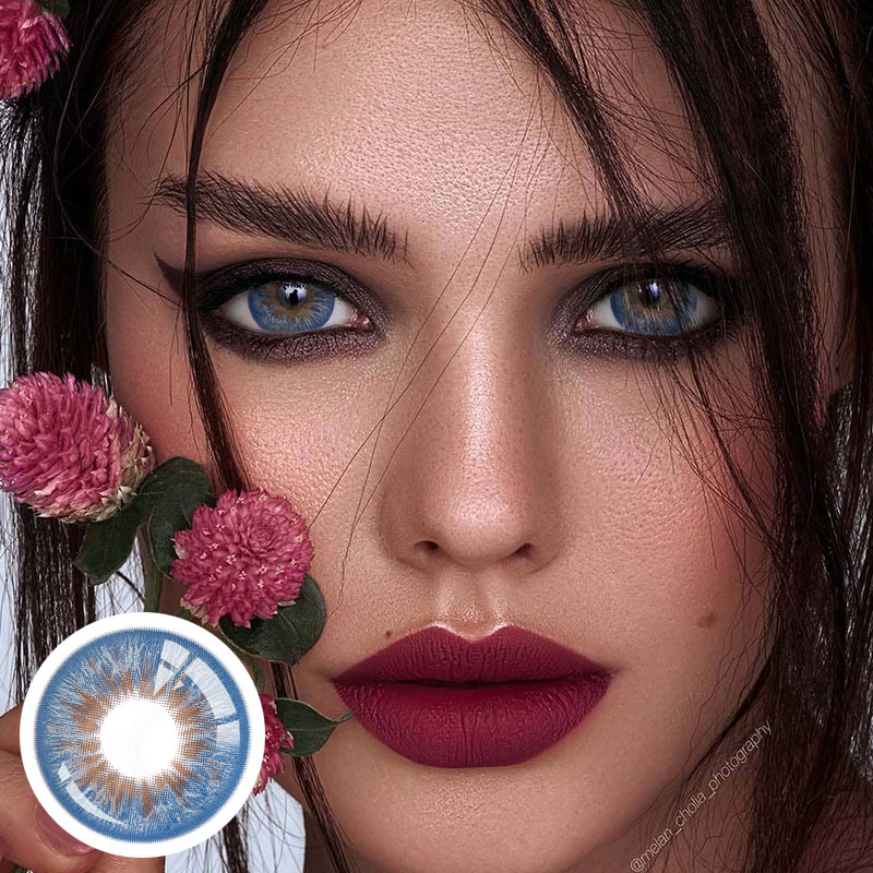 Unibling Peacock Blue Colored Contacts (Yearly)