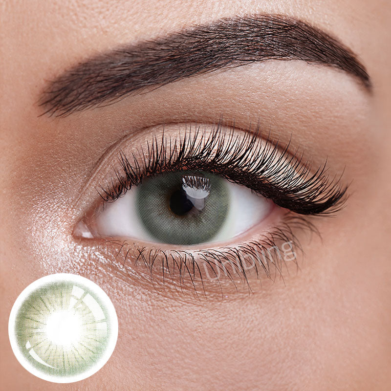 Unibling Rome Time Green Colored Contacts (Yearly)-unibling