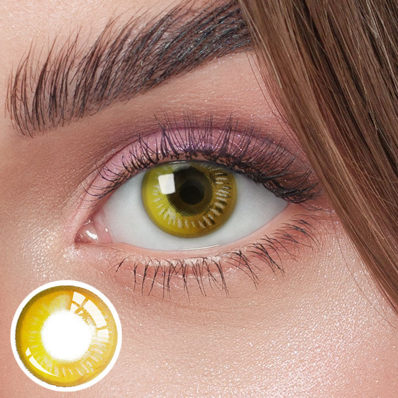 Unibling Overflow Yellow Colored Contacts (Yearly)-unibling