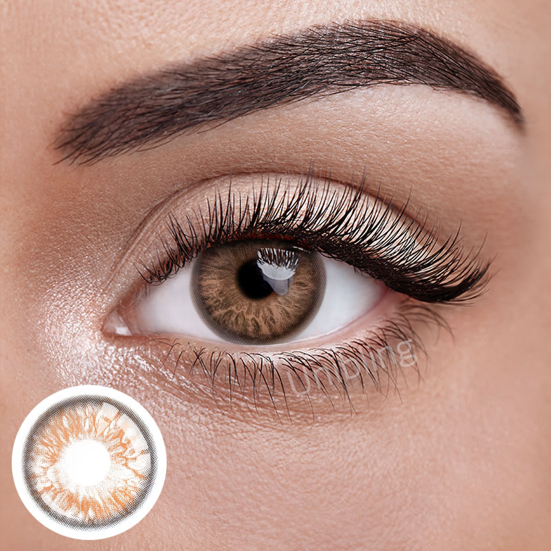 Unibling Flirting Brown Colored Contacts (Yearly)
