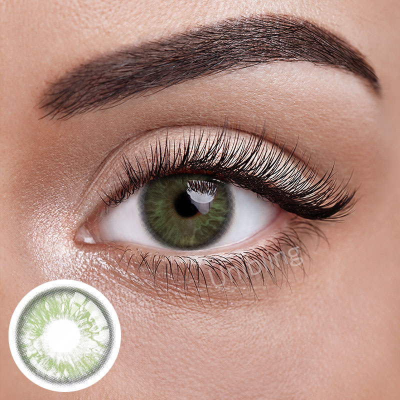 Unibling Flirting Green Colored Contacts (Yearly)