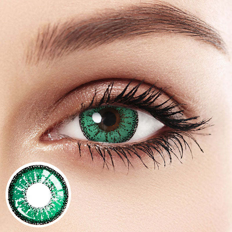 Unibling Cyber Green Colored Contacts (12 MONTHS WEAR)