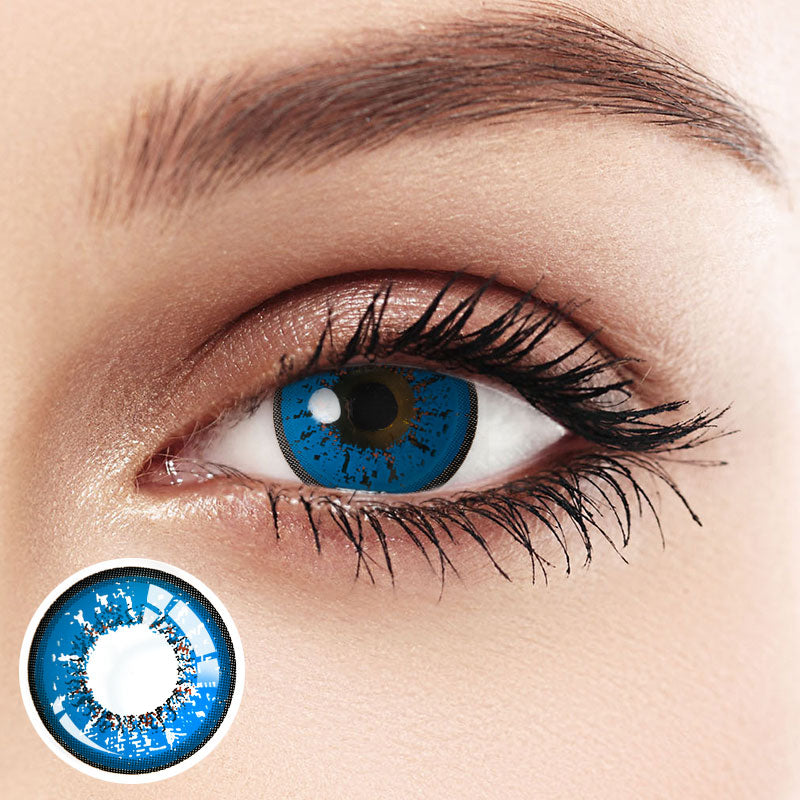 Unibling Cyber Blue Colored Contacts (Yearly)-unibling
