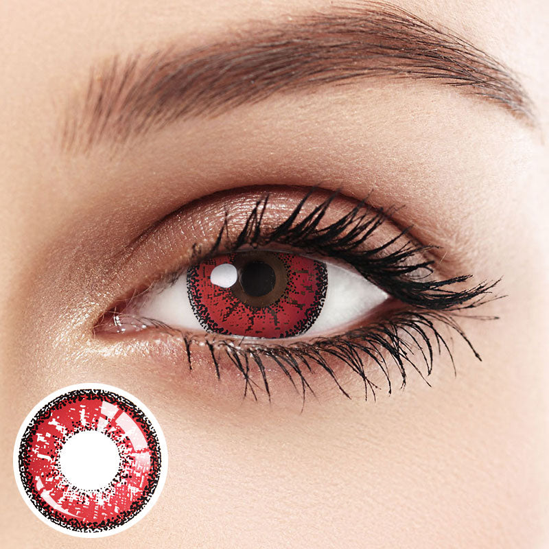 Unibling Cyber Red Brown Colored Contacts (Yearly)-unibling