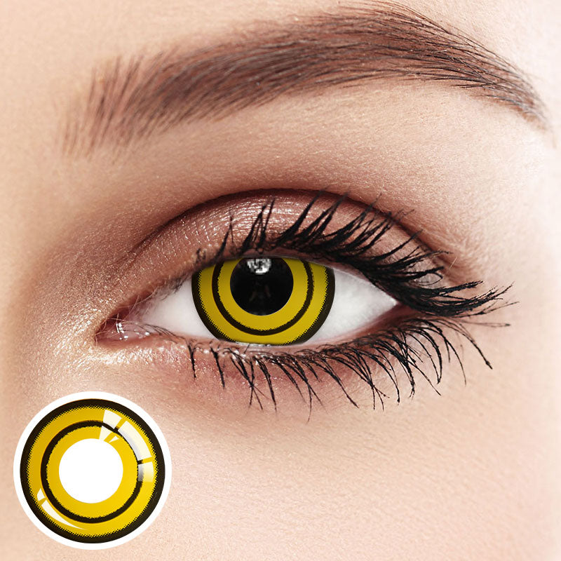 Unibling Chainsaw Man Makima Black & Yellow Colored Contacts-unibling