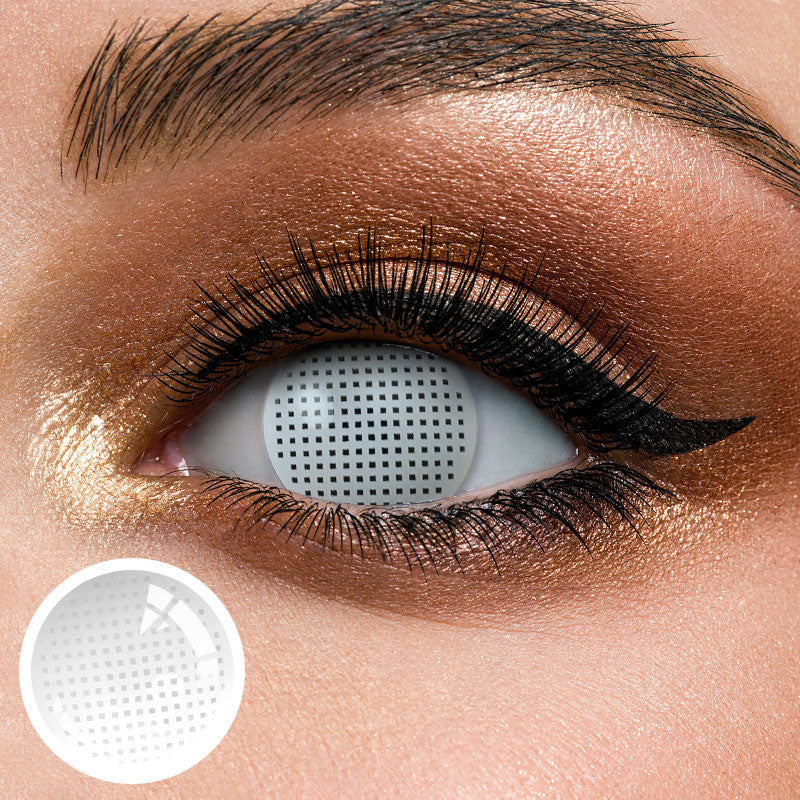Unibling White Mesh Colored Contacts (Yearly)-unibling