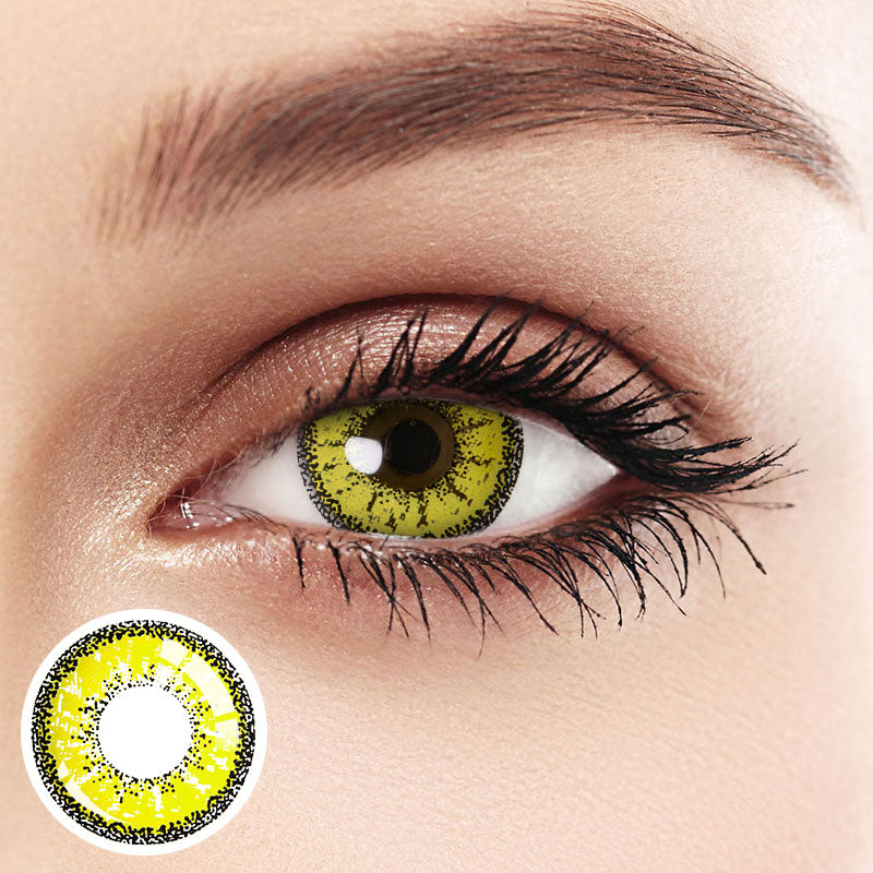 Unibling Cyber Yellow Colored Contacts (Yearly)-unibling