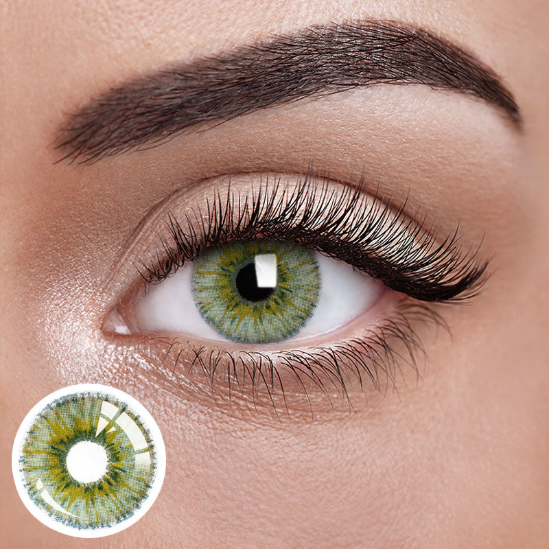 Unibling Star Light Green Colored Contacts (Yearly)-unibling