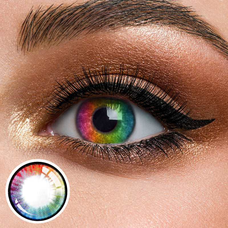 Unibling Rainbow Unicorn Colored Contacts (Yearly)-unibling