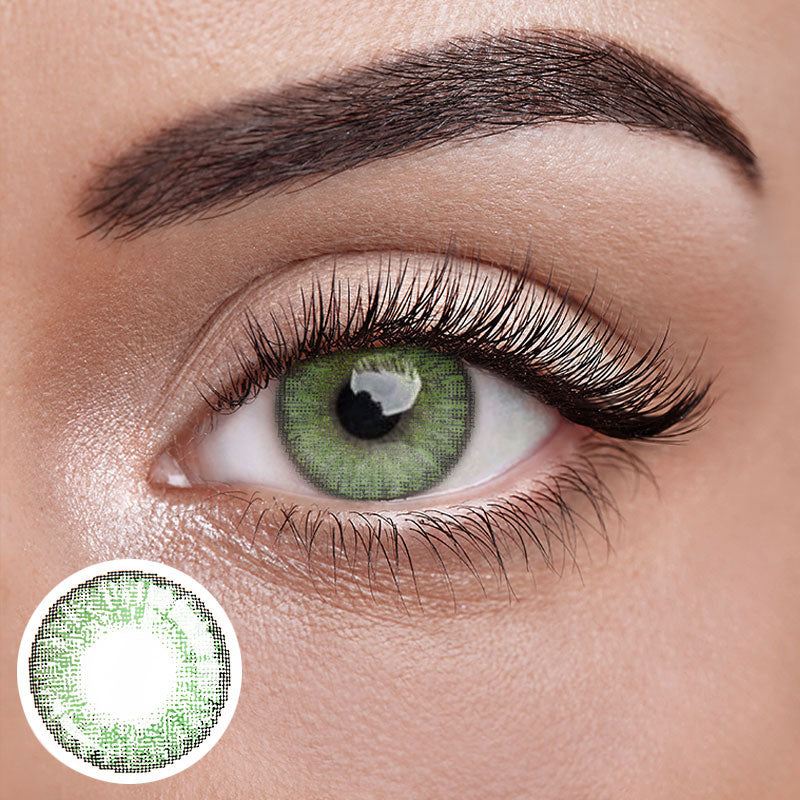 Unibling Pure Green Colored Contacts (Yearly)-unibling