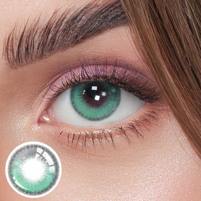 Unibling Tears Green Colored Contacts (Yearly)-unibling