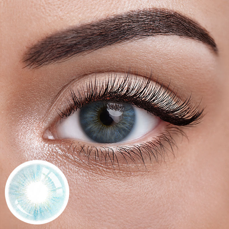 Blue Colored Contacts Unibling Burst Bubble for Rich Color
