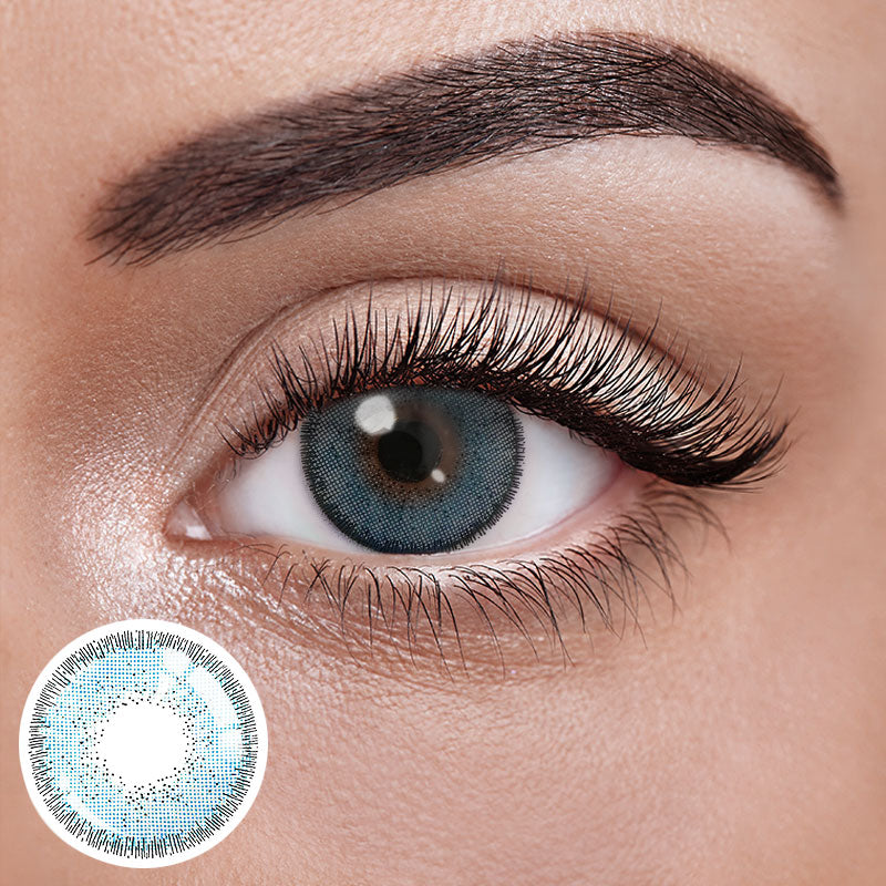 Unibling Freckle Blue Colored Contacts (Yearly)-unibling