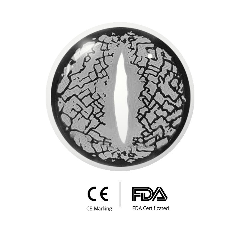 Unibling Lizard Eye Sliver Colored Contacts (Yearly)-unibling