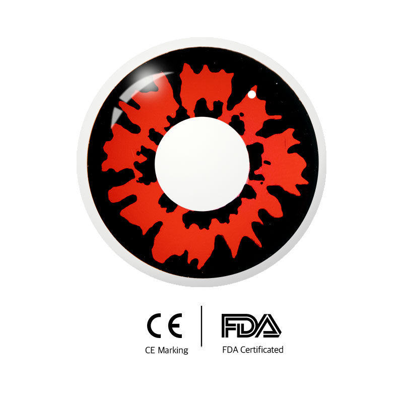 Unibling Devil Red Colored Contacts (Yearly)-unibling