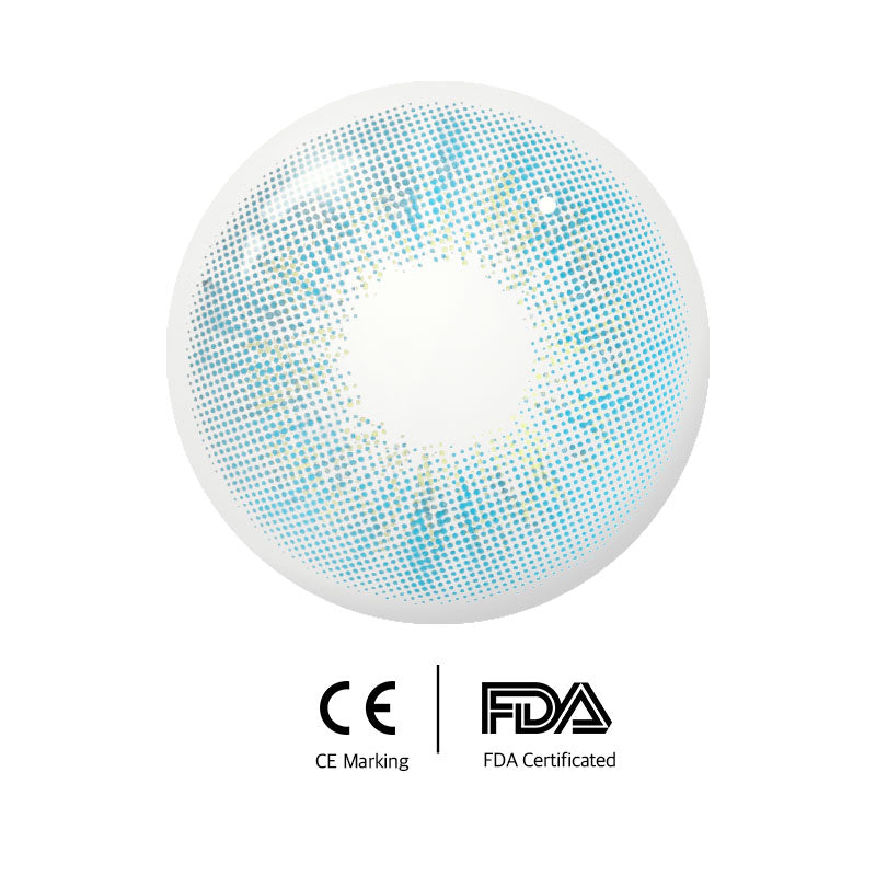 Unibling Burst Bubble Blue Colored Contacts (Yearly)-unibling