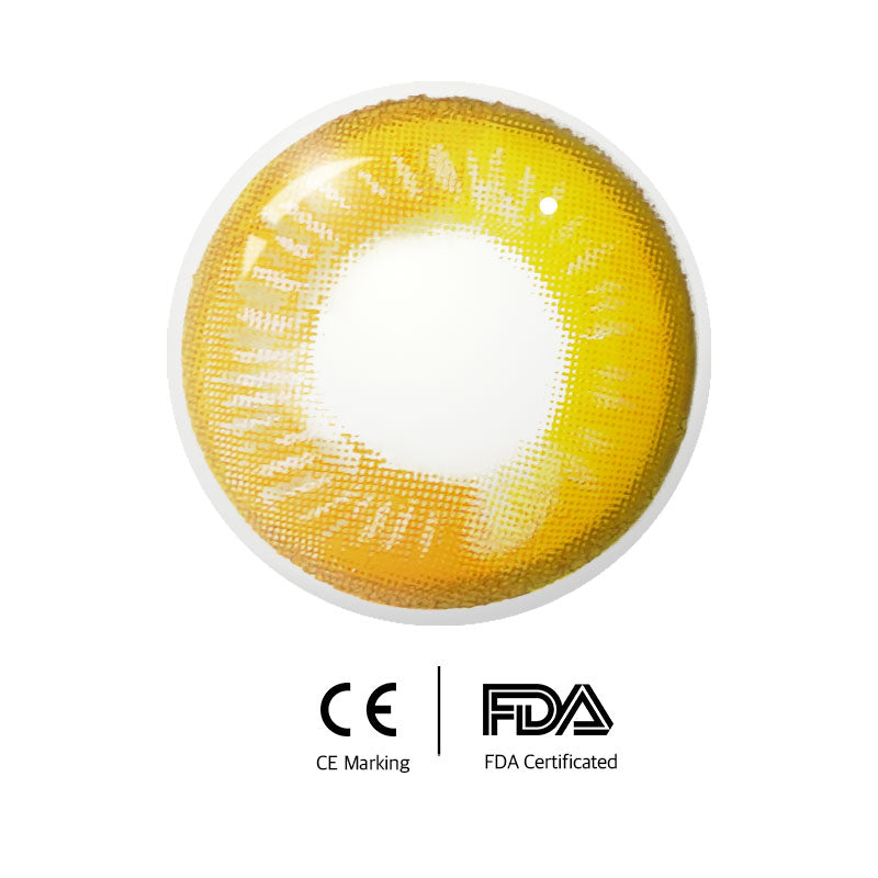 Unibling Overflow Yellow Colored Contacts (Yearly)-unibling