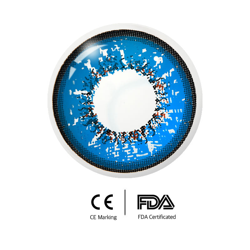 Unibling Cyber Blue Colored Contacts (Yearly)-unibling