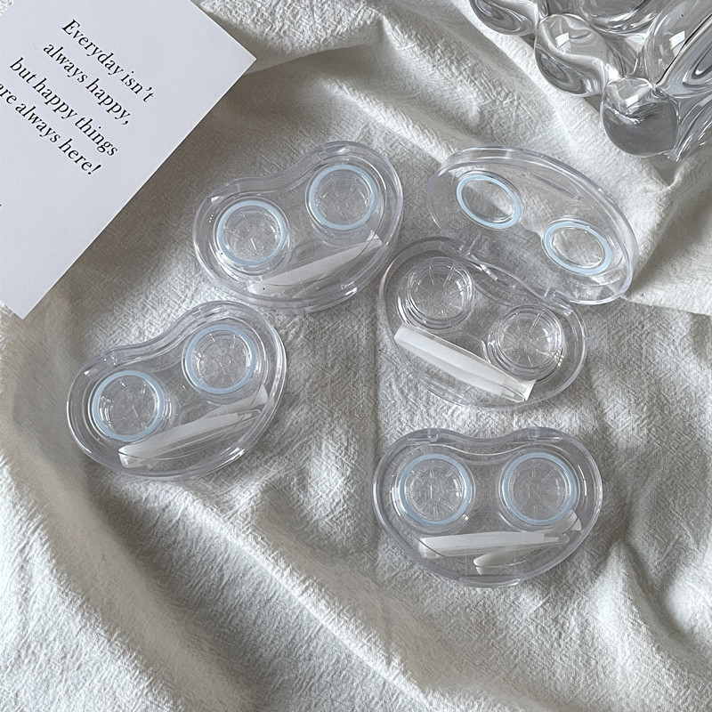 Transparent Heart Contact Lens Case