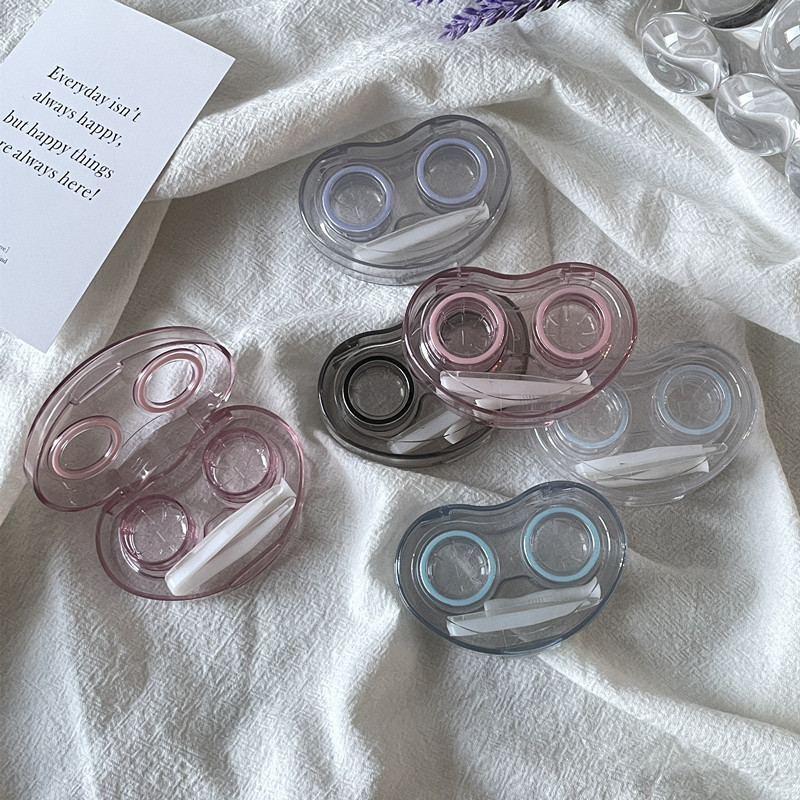 Transparent Heart Contact Lens Case