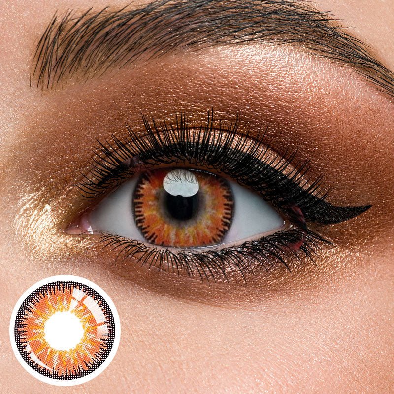 Unibling Mystery Orange Colored Contacts (Yearly)-unibling