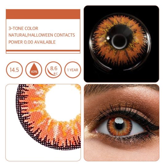 Orange Colored Contacts Sweet New Look with Unibling Mystery Orange