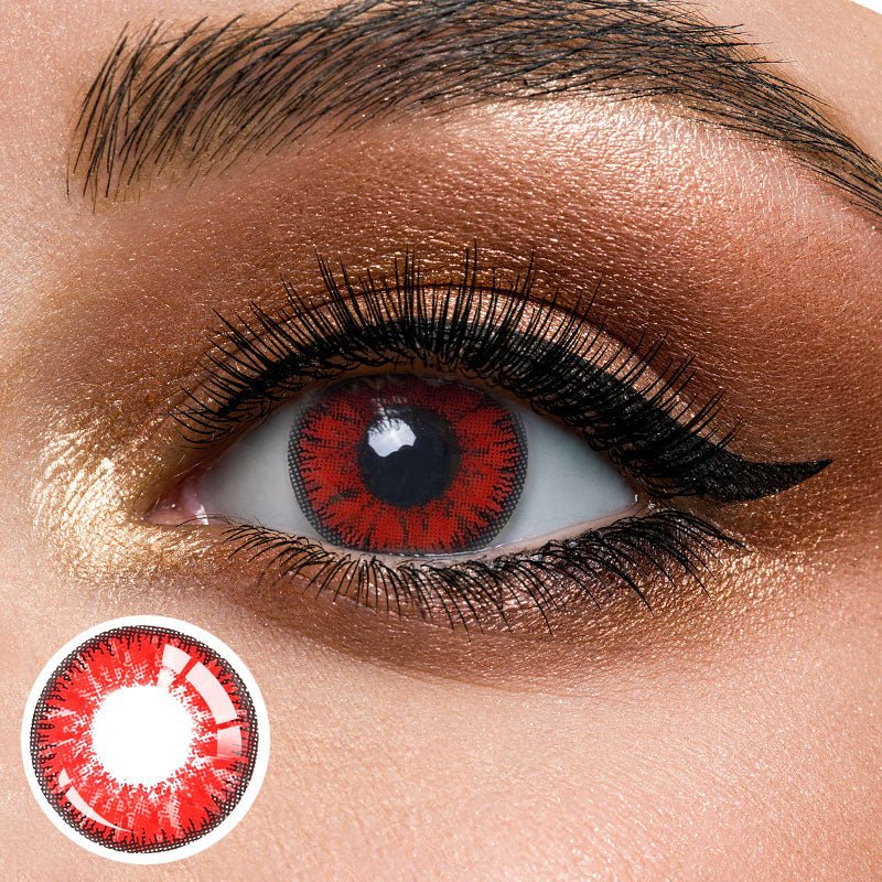 Unibling Mystery Red Colored Contacts (Yearly)-unibling