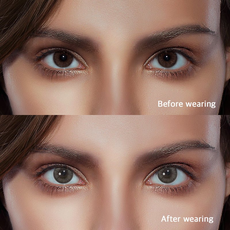 Pomelo Tea Silver Colored Contacts Beautiful & Cool Eye