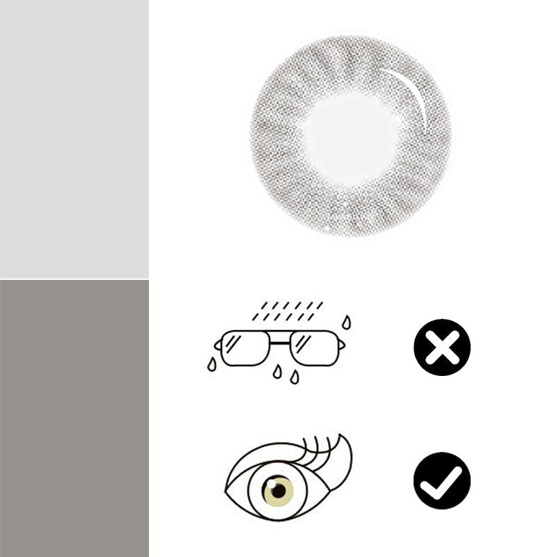 Pomelo Tea Silver Colored Contacts Beautiful & Cool Eye