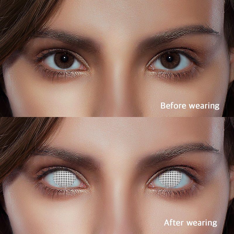 Unibling White Mesh Contacts