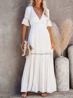 white two piece lace