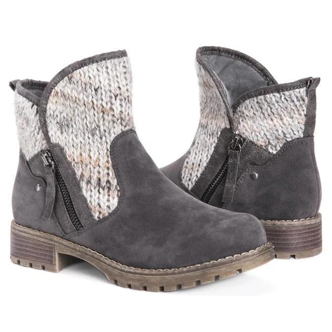 snow boots with zipper