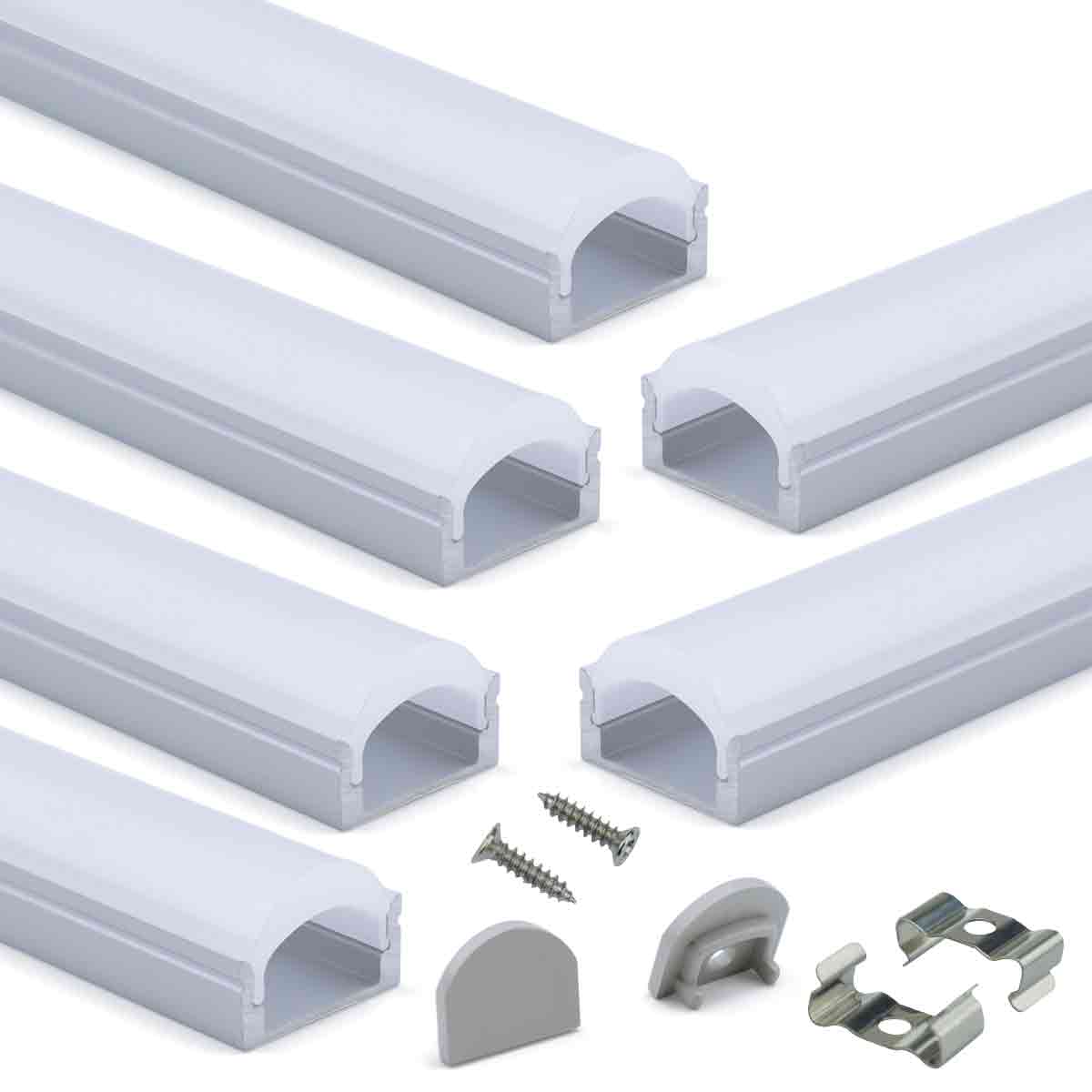 Spotless LED Aluminum Channel with Milky White Cover | Muzata USA