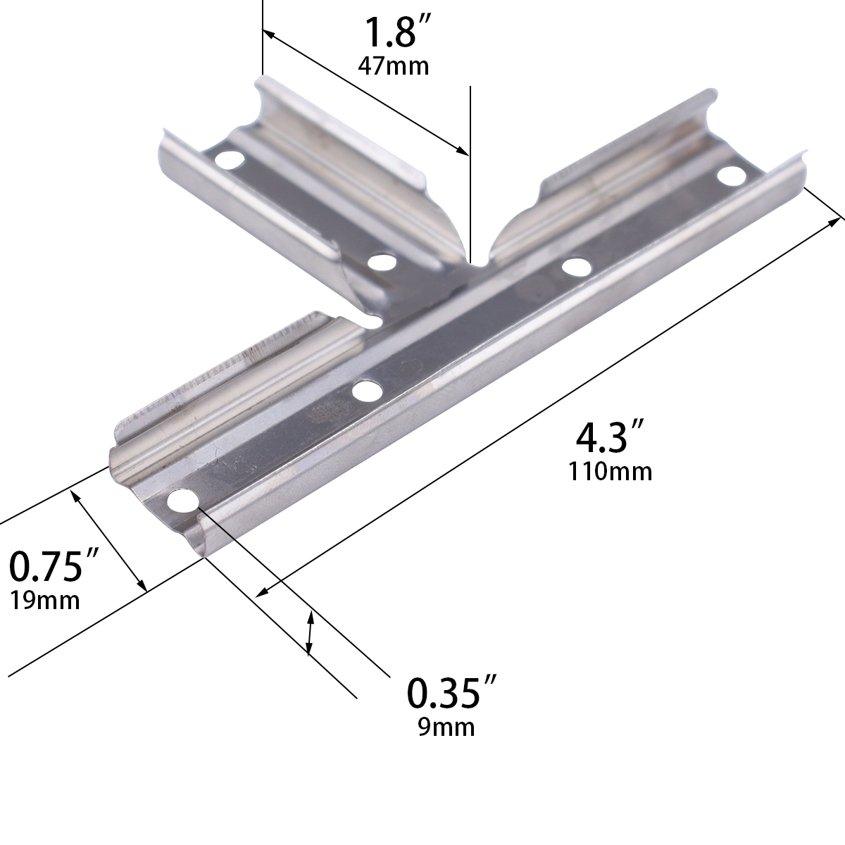 10 PACK Aluminum LED Channel Corner Connectors T-shape Adaptor | Muzata USA