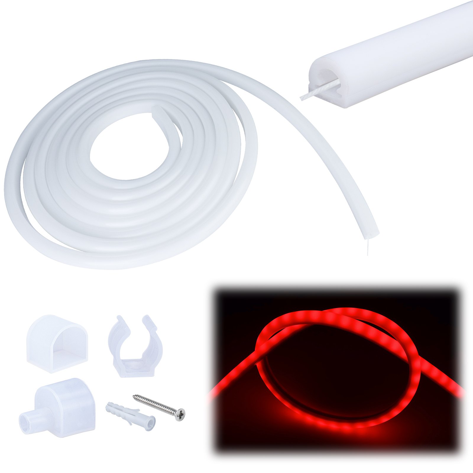 Silicone LED Profile System, Flexible Tube for DIY Neon Light Box LS3 | Muzata USA