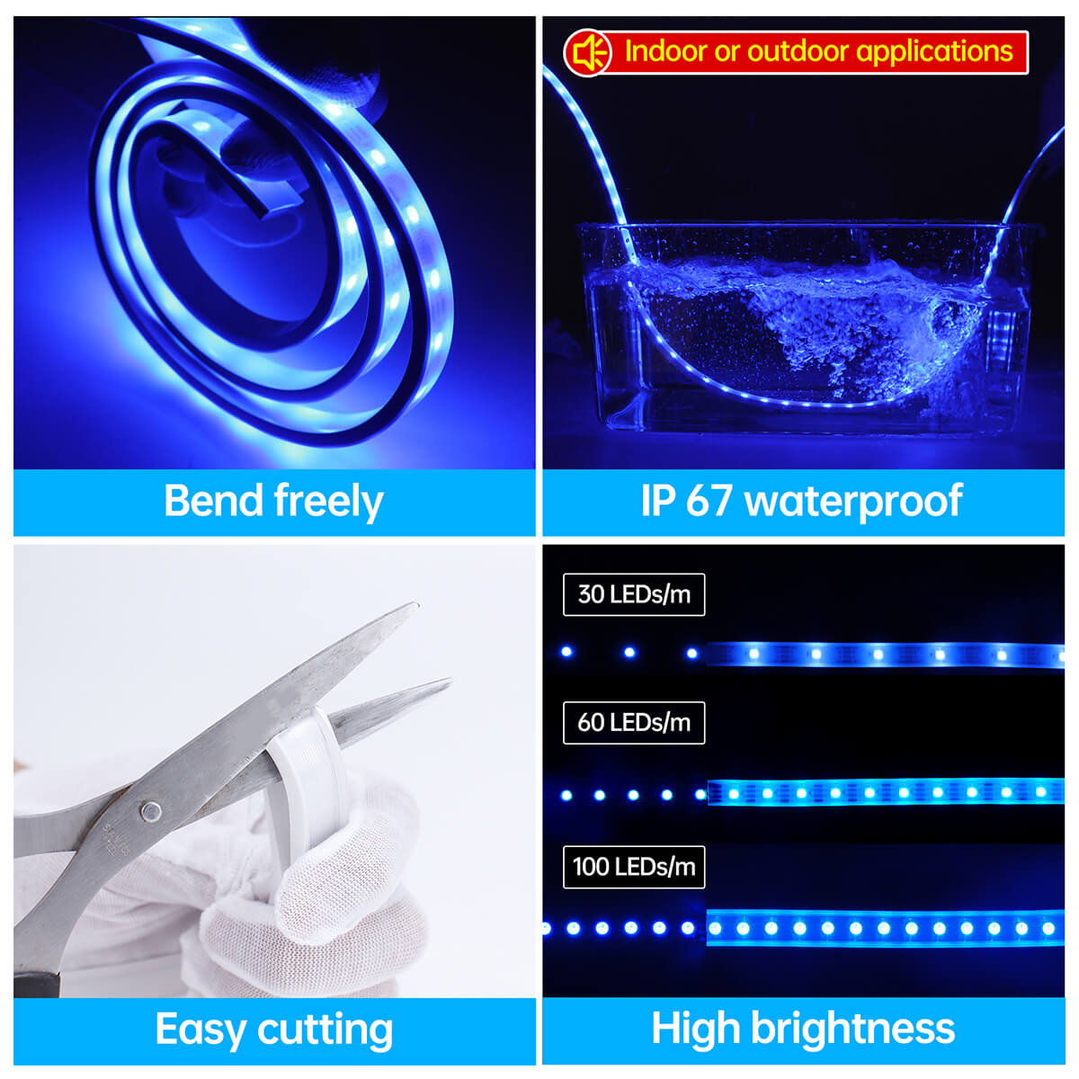 Muzata 33 Feet/10 Meter Silicone LED Channel System Flexible USC1